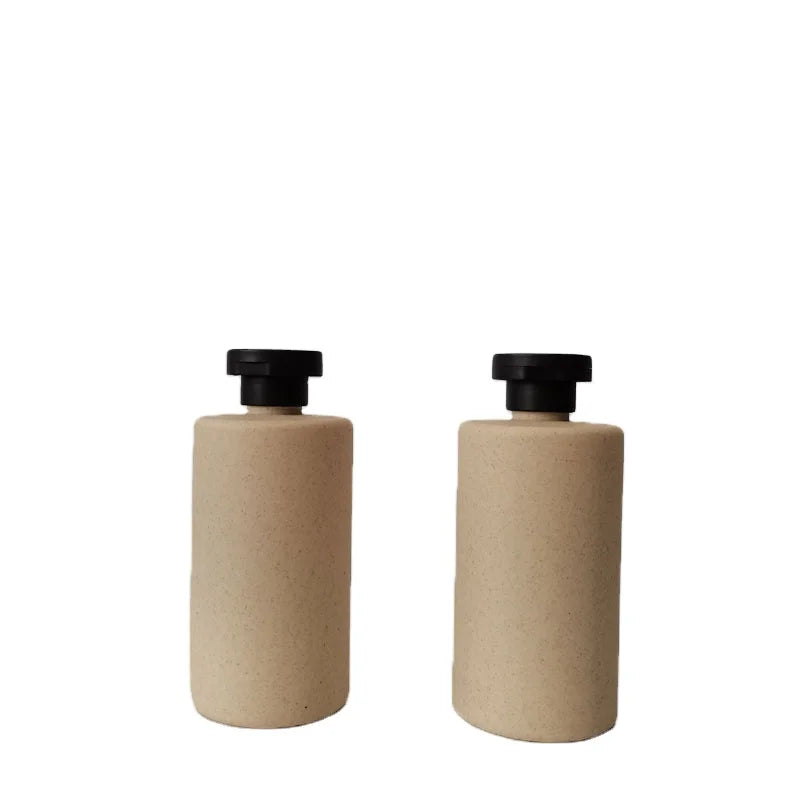 Wholesale 250ml 500ml Biodegradable Plastic Shampoo Bottle Flap Cap Environmentally Friendly Custom Logo Skin Care Serum Lotion