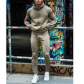 Street Wear Oversized Pullover Custom Sweat Shirt 2 Pieces Blank Plain Zip Skinny Fit Winter Air Shipping Sweatpants Set Men