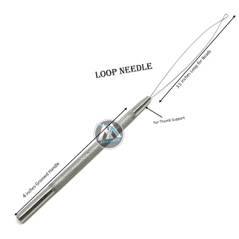 Hair Extension Loop Needle Threader Pulling Hook Tool and Bead Device Tool Loop Threader for Hair or Feather Extensions