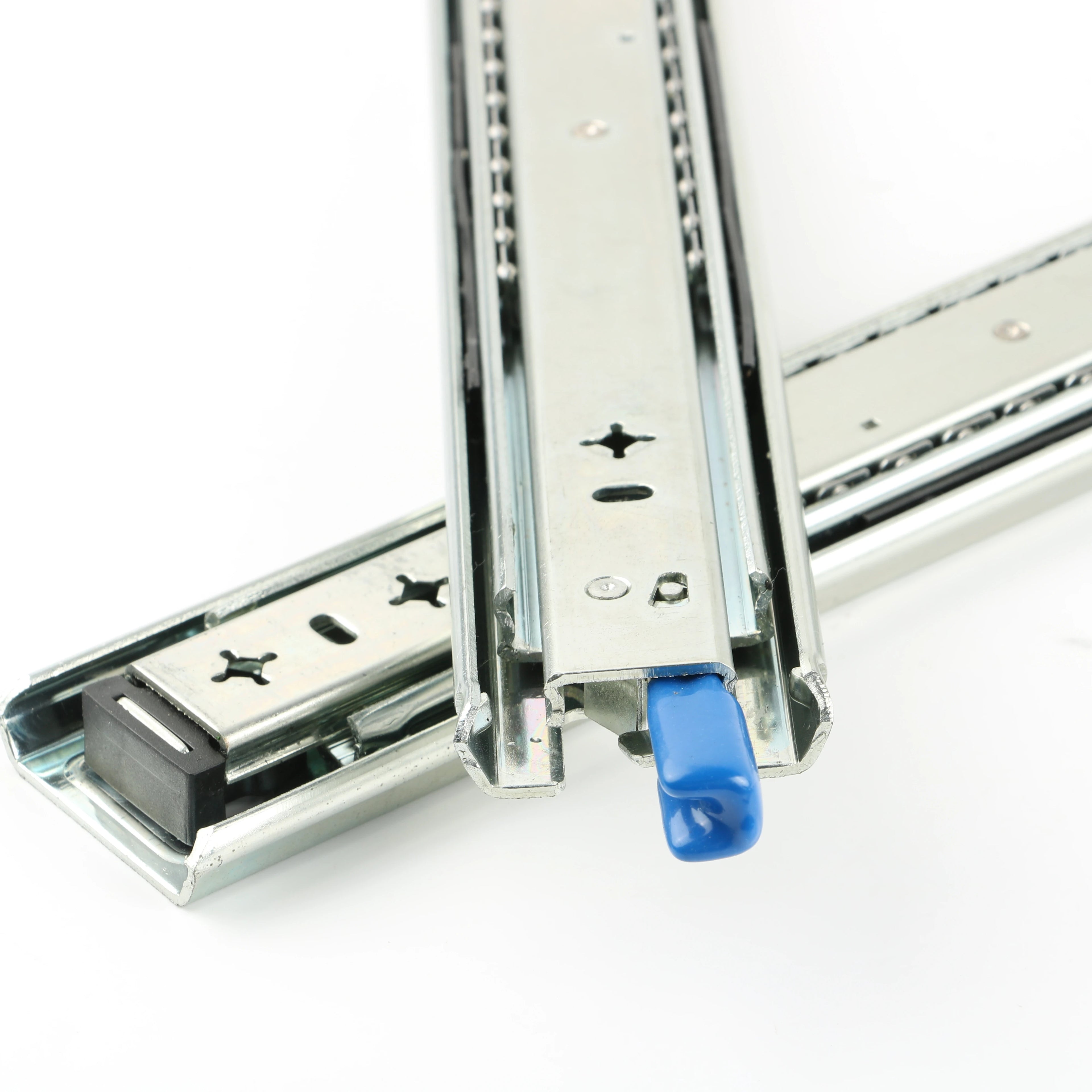 TH2053LK 53mm Heavy Duty Full Extension Three Sections Lock-in and Lock-out Industrial Slide Rail
