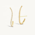 LOZRUNVE 925 Sterling Silver 14k 18k Gold Plated Exquisite Fine Wave Ear Climber Crawler Earring Findings