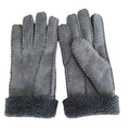Sample Support High Quality Winter Men Women Hand-sewing Shearling Australia Sheepskin Patch Gloves