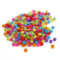 Wholesale 4x7mm 3600pcs Colorful Opaque clear Flat Round 4mm 7mm Smile Smiling Face Acrylic Beads for DIY Jewelry Making
