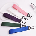 Wholesale Solid Color Ribbon Key Chain Custom Wrist Strap Polyester Printing Key Chain for Metal Key Chain