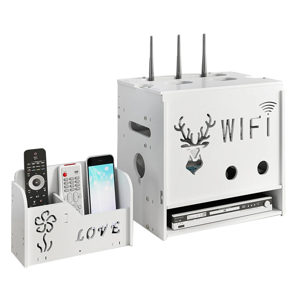 Hot Sale Desktop Socket Plastic Cable Modern Simple Router Wifi Wireless Storage Box