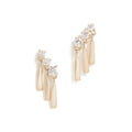 LOZRUNVE Jewelry Custom 925 Sterling Silver 18k Gold 14k Gold Tassel Stud Hanging Earring