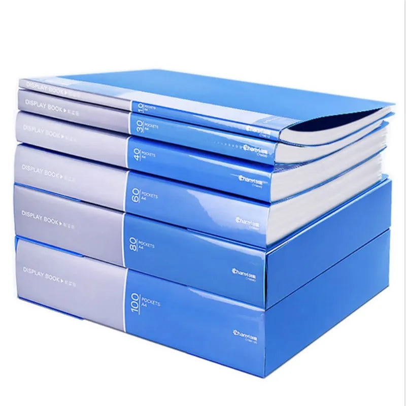 Display Book A1 40 Transparent Pockets Solid Polypropylene Presentation Book Project Folder Display Folder Translucent Cover
