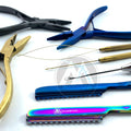 Micro Ring Hair Extension Tools in Black Gold Blue-Stainless Steel Pliers for Tape Hair Extensions