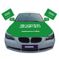 Factory Wholesale Sublimation Event Flag Car Hood Saudi Arabia Team Customized Saudi Arabia Car Cover Flag