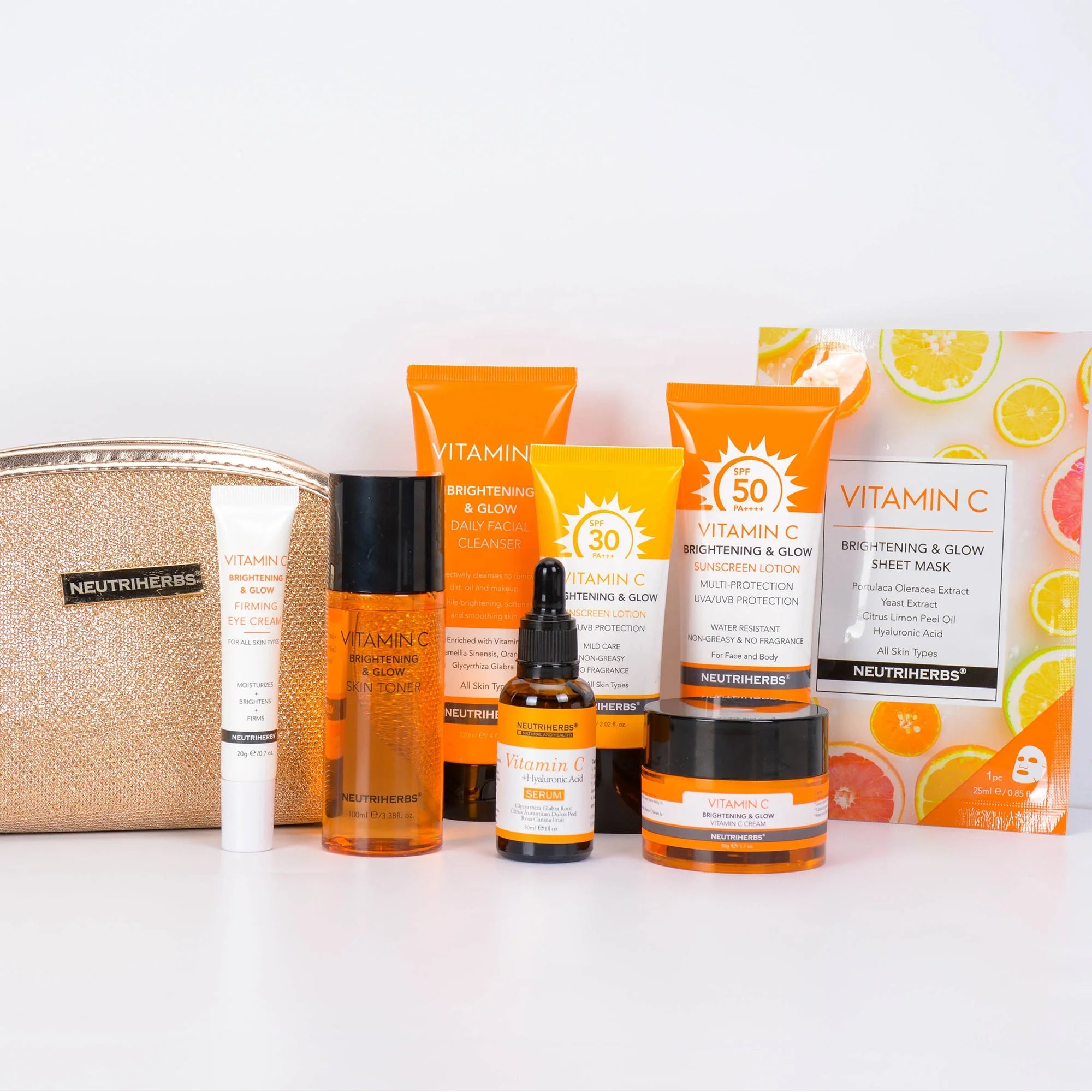 Neutriherbs Natural Black Whitening Gifts Vitamin C Bleaching Skin Care Set
