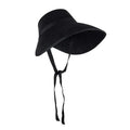 Haiwin Party Supplies Black Medieval Victorian Felt Bonnet Hat for Women