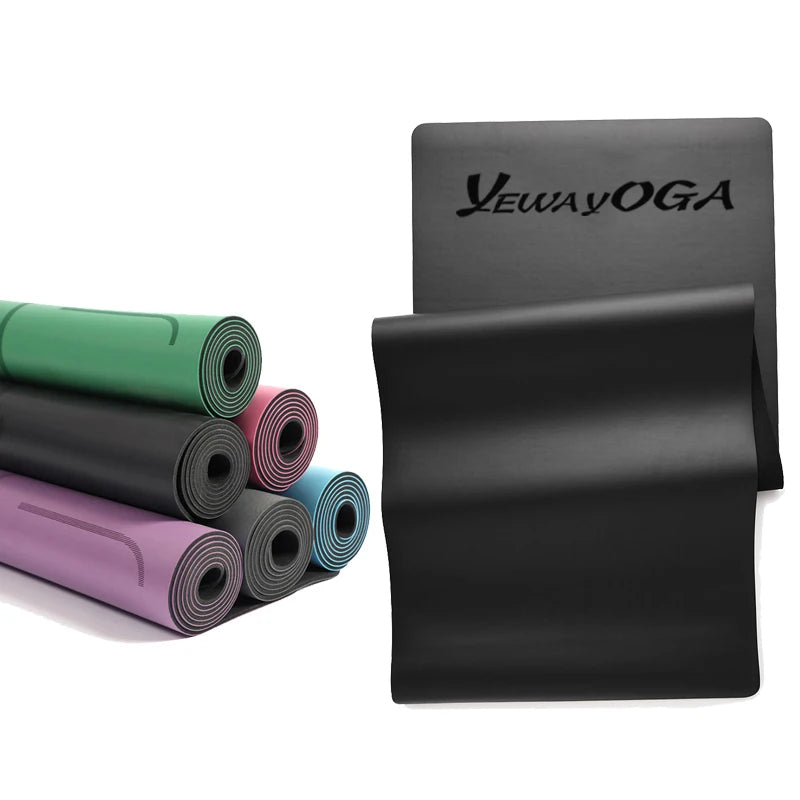 New Yewayoga Eco Friendly Non Slip PU Customized Color Custom Logo Organic Recycled Natural Rubber Yoga Mat 183x68cm 3-5mm Yoga
