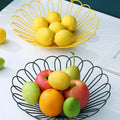 Vegetables Display Countertop Storage Empty Iron Metal Mesh Shape Apple Spring Wire Fruit Basket MegaBDM