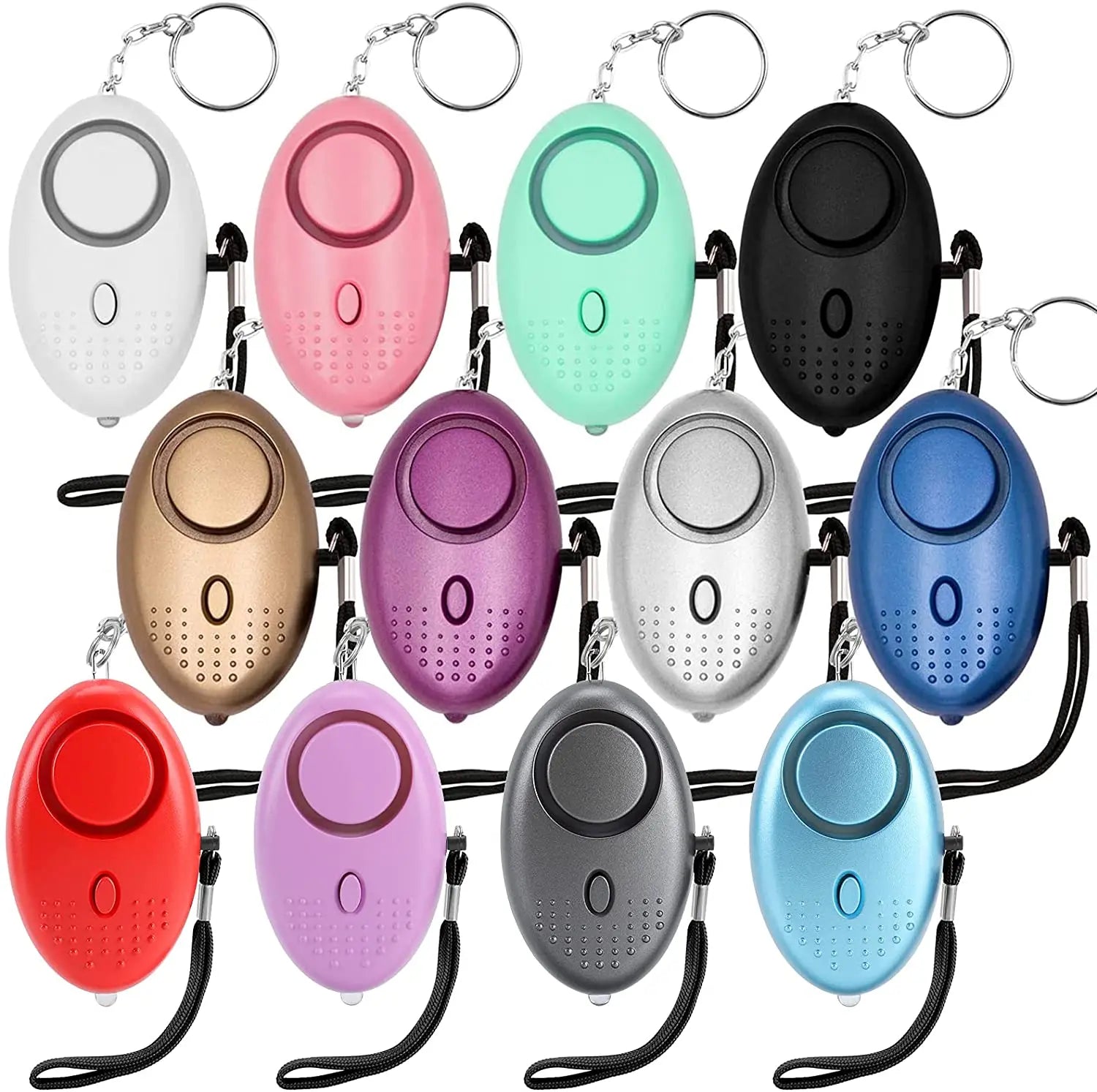 130DB Alarm Security Protect Alert Scream Loud Emergency Alarm Self Defense Keychain with Light for Women Kids
