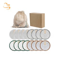 3.15" Zero Waste Reusable Makeup Remover Pads Scrub Custom Logo Bamboo Face Pads Facial Rounds