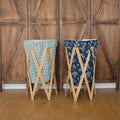 Private Label Bathroom Japanese Style Clothing Folding Wooden Laundry Clean Basket