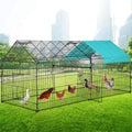 Chicken Coop for up to 50 Chickens Iron Walk-In Design with Button Closure MegaBDM