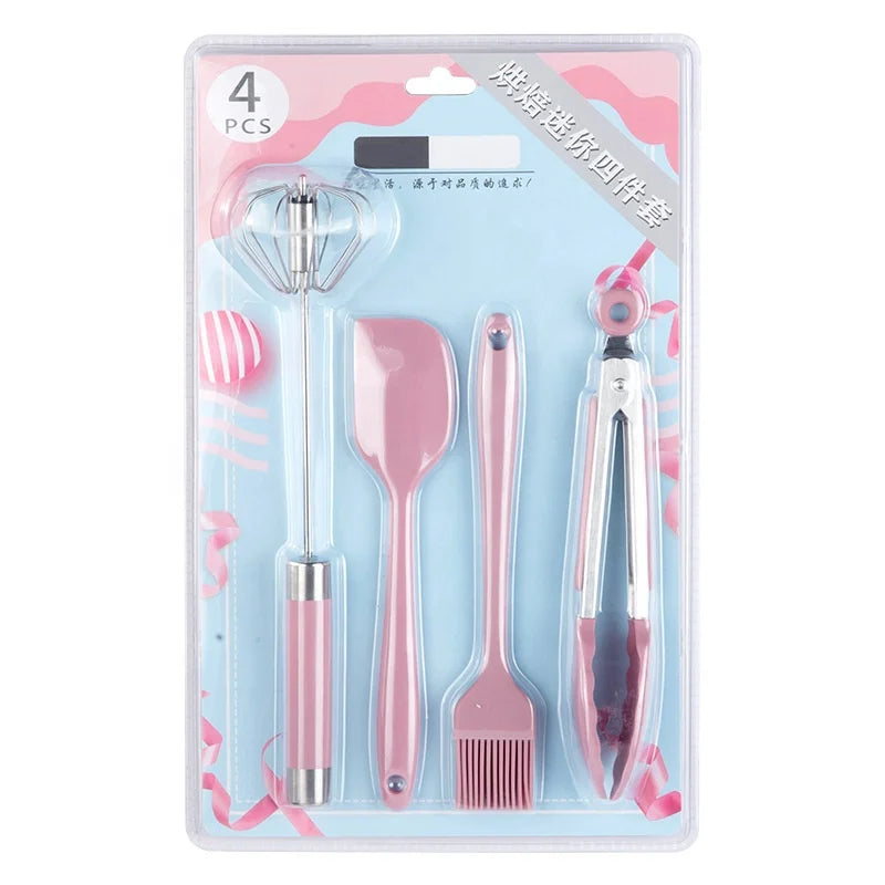 Best Price Multicolor Mini Silicone Spatula 4 Piece Set Tools Created for Baking and Mixing-One Piece Design Non-Stick Heat