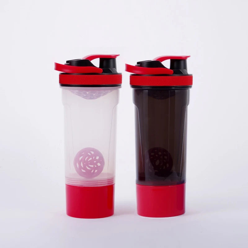 Sports Style Plastic Protein Shake Water Bottle With Leak Proof Filter Customize Shaker Bottles