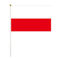 Factory Wholesale Custom Sublimation Hand Waving Flag Poland Team Customization