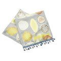 Modern Jacquard Woven Polyester Table Runner Illuminating Ultimate Gray Lemon Beaded Design Plant Pattern 13x72 Inch All-Season