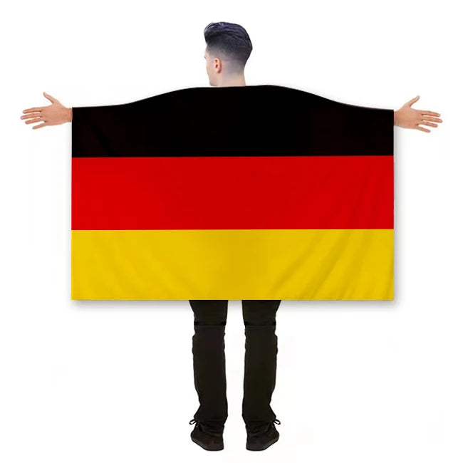 Custom 90 X 150cm Sports Body Flag for Germany Brazil Australia Poland Costa Rica Cape Verde Featuring Unique National Flags