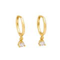 ROXI Fashion Ins Valentine's Day Gift Zircon Pendant Huggies Earrings Rhodium Plated