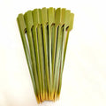 15cm mao green skin bamboo teppo fruit skewer handle picks natural roast bambu stick