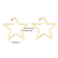 Ason Fashion Cheap Simple Star Shape Hoop Earrings 18K Gold Plated Stainless Steel Custom Thin Earring Gift Jewelry for Women