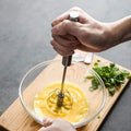 Home Purpose Unique Stainless Steel Rotating Egg Whisk Manual Beater Mini Egg Whisk