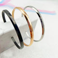 Custom Engraved 316 Stainless Steel Bangles Unisex Personalized Jewelry Gold/Silver/Rose Gold Plating Classic Style Zircon Stone