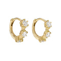 LOZRUNVE Fashion Prong Setting CZ Cubic Zirconia Small Huggie Hoop Earring Silver 925