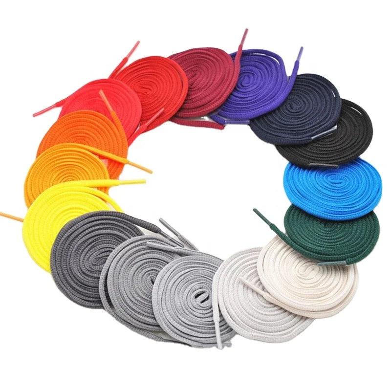 Custom Fashion Sport Running Shoe Strings 120cm Athletic ShoeLaces Half Round Oval Shoes Laces