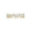 LOZRUNVE New 925 Sterling Silver 18k Gold Multi Shaped CZ Stone Stacking Ring