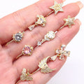 Gaby New Designs butterfly Heart Flower Nose Cuffs Bulk Non Piercing Clip on Nose Ring Wholesale Body Jewelry