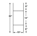 10\" x 30\" Galvanized H Frame Wire Stakes Standard Garden Supplies Yard Sign Step Stakes