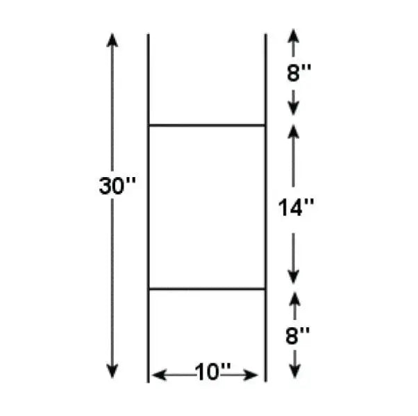 10\" x 30\" Galvanized H Frame Wire Stakes Standard Garden Supplies Yard Sign Step Stakes