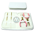 Premium Gold Micro Ring Plier High Quality Stainless Steel Hair Extension & Beading Tool Kit Micro Loop Loop Hair Extension Tool