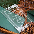 Plexiglass Wedding Invitations Card Acrylic Wedding Cards Faire Part De Mariage clear Cadeau Invite Customized Acrylic Cards