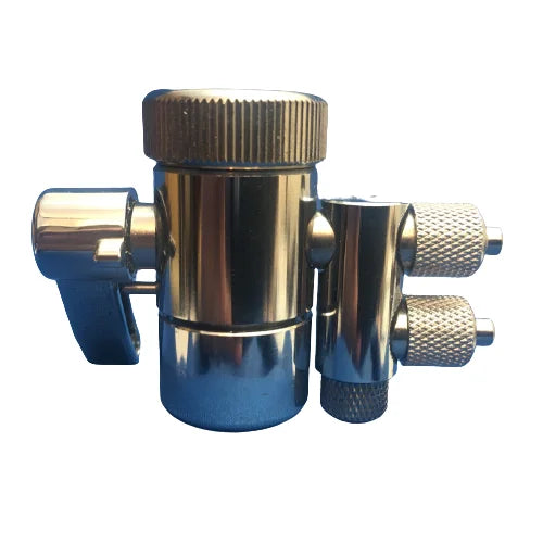1/4 Inch Brass Manual Quick Connector Diverter Valve M22/M24 Adapter Easy Outdoor Car Household Faucet for Kitchen RO Reverse