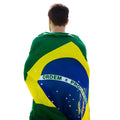American Cape Flag with Small Body Hood Digital Print Sports Pennant Inspired by National Brazil Body Cape for Canada Brazil