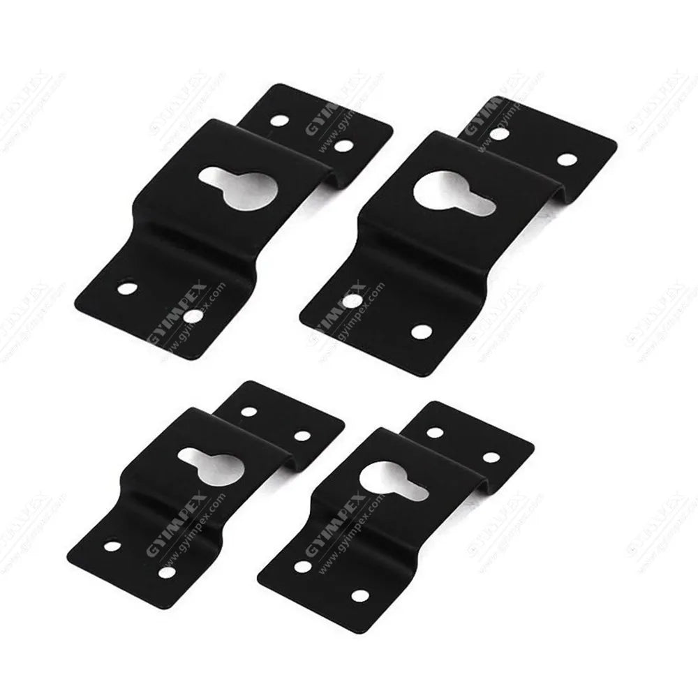 Heavy Duty Black Metal Keyhole Hangers for Mirrors Cabinet Box Audio Speaker Hanger Hook SA06