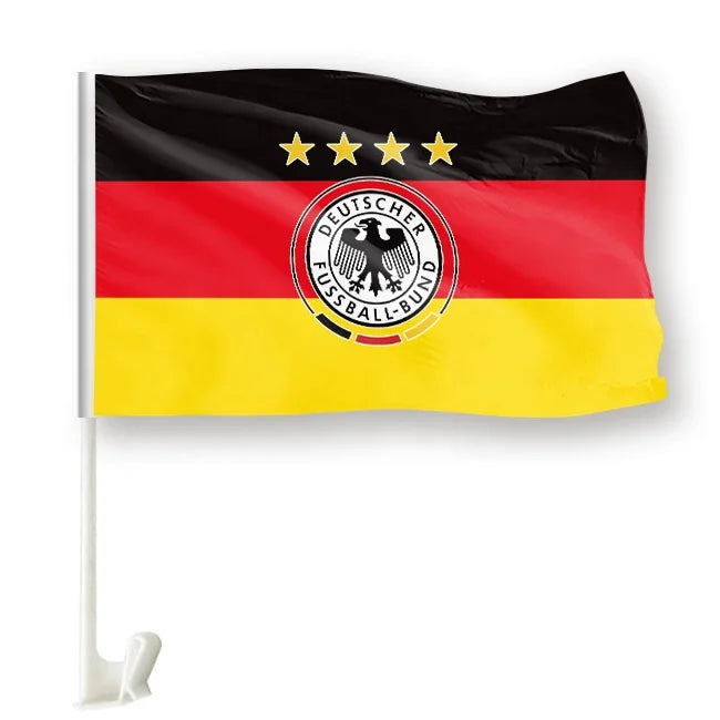 Car Flag 100d Polyester Italy Seahawks Us Carwash king Swooper Windless Car Flag Custom German Football Team Car Flag