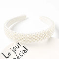 QIYUE Wholesale Fashion Hair Accessories White Pearl Headbands for Women