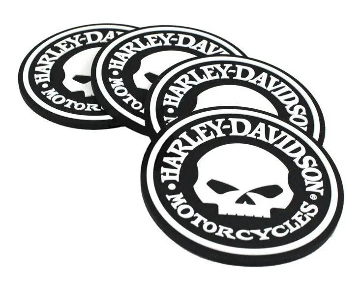 Custom Cheap Round Square Soft PVC Silicone Mat Coaster With Logo CMYK