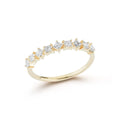LOZRUNVE New 925 Sterling Silver Gold Vermeil Princess Cut Cubic Zirconia Delicate Stacking Ring