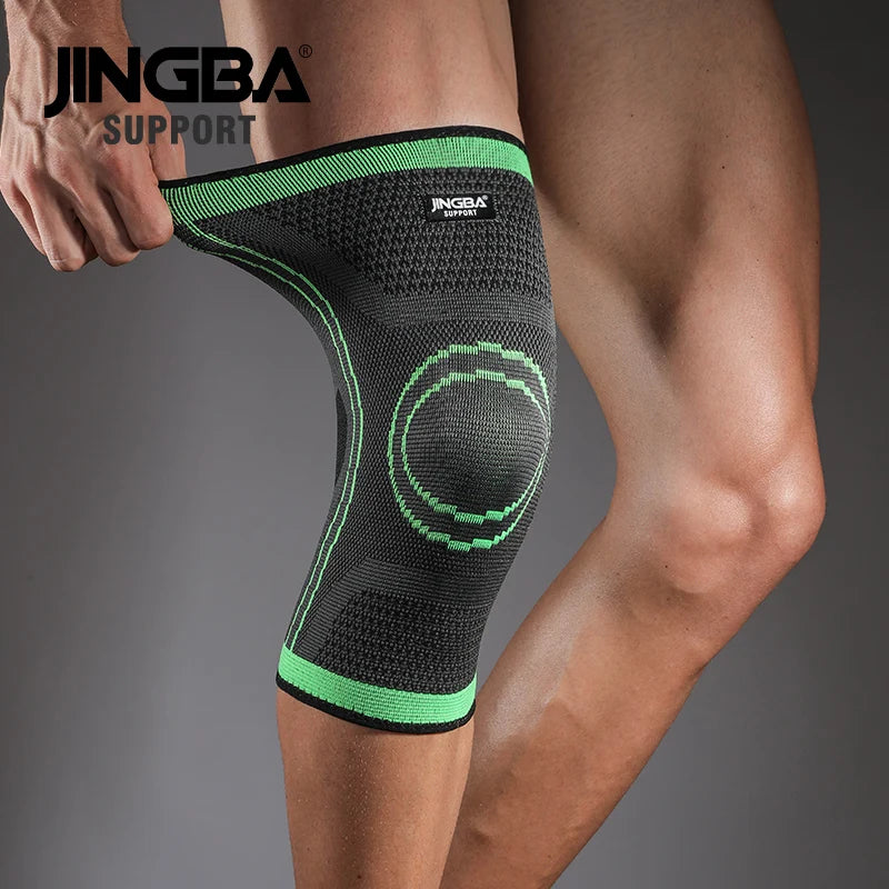 JINGBA MOQ 1 Sports Knee Pads Nylon Volleyball Basketball Knee Brace Compression Knee Protector Joelheira