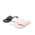 Terry Cloth Upper Open Toe Fashion Plush Thong Indoor Slippers for Women Winter