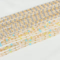Wholesale Handmade Bulk Chain Roll 14K Gold Plated Brass With Crystal Stone Beads Rosary Jewelry Making Chain Accessories