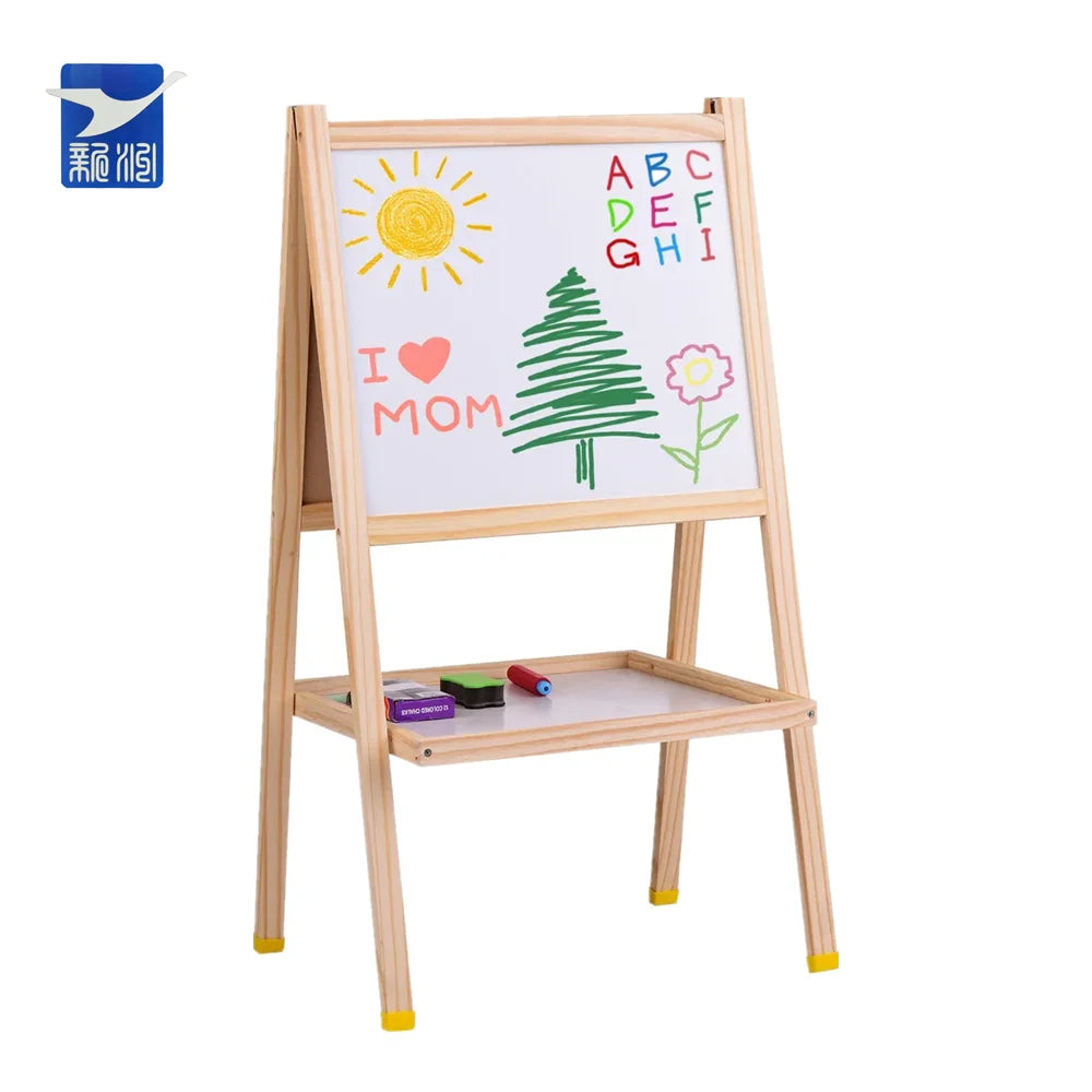 Children's Drawing Wooden Easel Stand Blackboard Interactiva Board for Kids